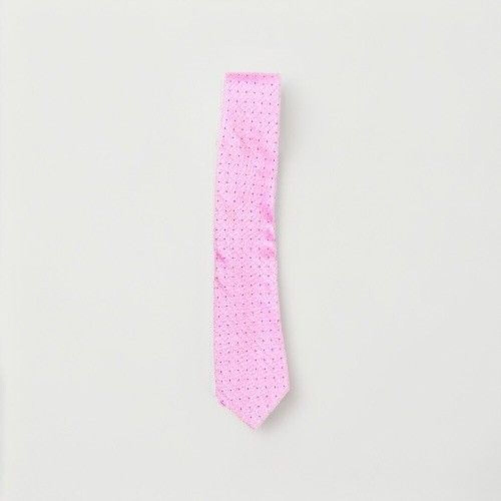 Calvin Klein Men’s Pink/Purple Polka‎ Dot Woven Silk Necktie, 1 Piece